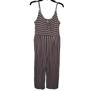 XHILARATION Striped Jumpsuit Medium